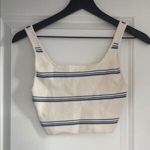 Babaton Striped Knit Tank Top